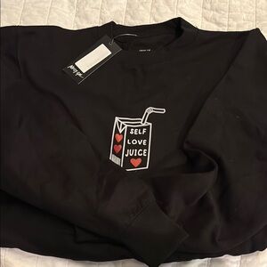 Nasty Gal Black Crewneck Sweatshirt